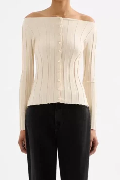 Nude Lucy Tops|Knits>Aneke Knit Top - Cream Marle