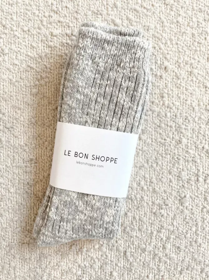 Le Bon Shoppe Socks>Cottage Socks - Heather Grey