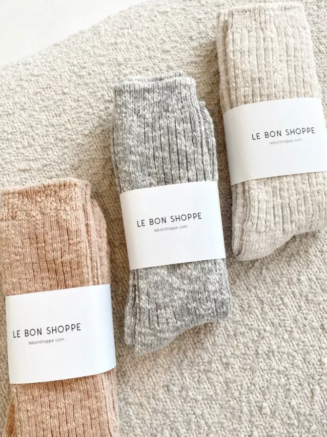 Le Bon Shoppe Socks>Cottage Socks - Heather Grey