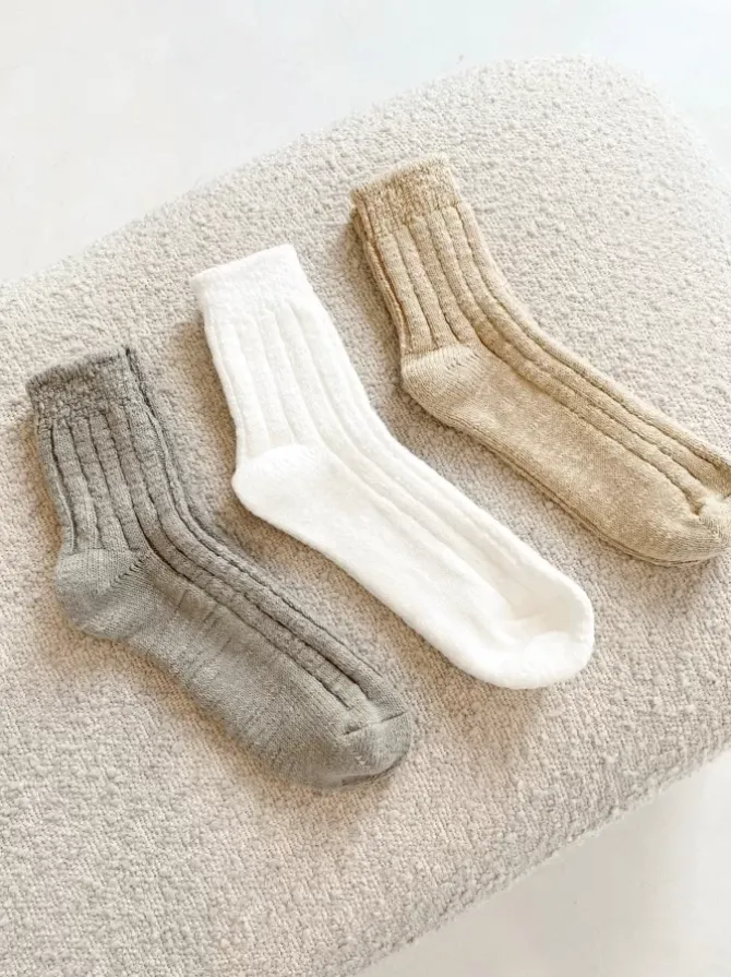 Le Bon Shoppe Socks>Cottage Socks - Peachy Keen