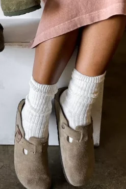 Le Bon Shoppe Socks>Cottage Socks - White Linen