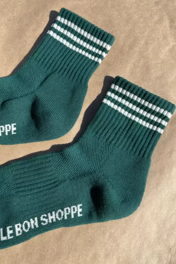 Le Bon Shoppe Socks>Girlfriend Socks - Hunter Green