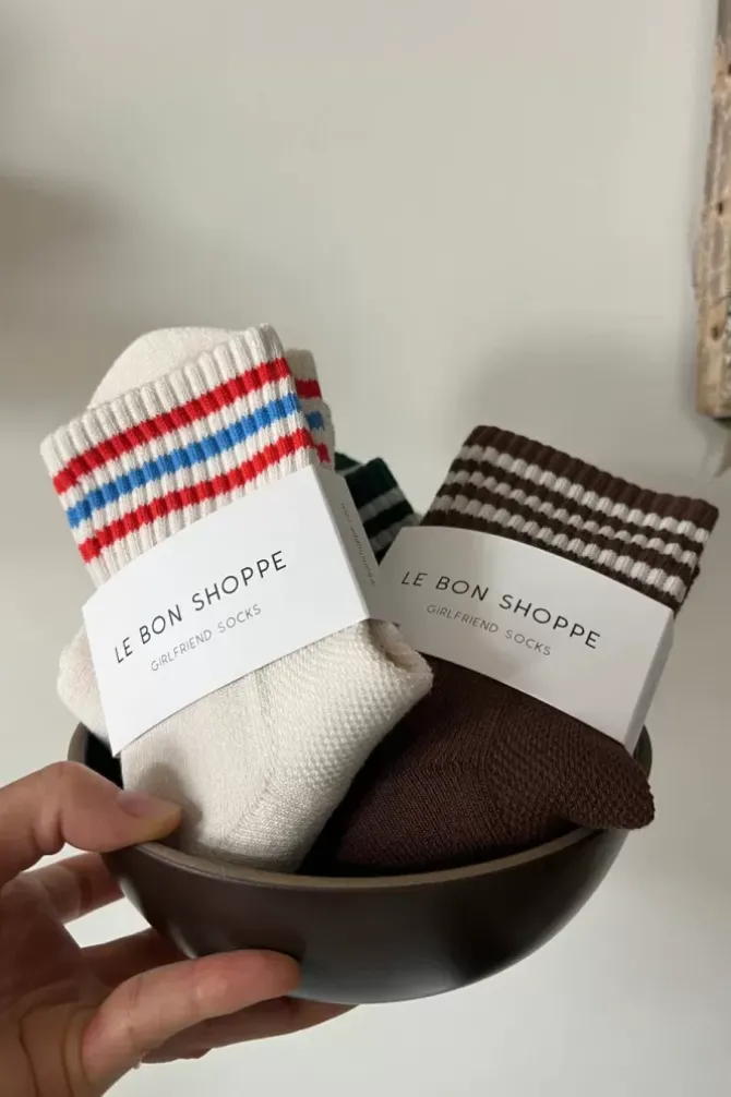 Le Bon Shoppe Socks>Girlfriend Socks - Mahogany