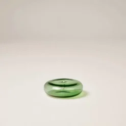 Gentle Habits Homewares>Glass Vessel Incense Holder - Green