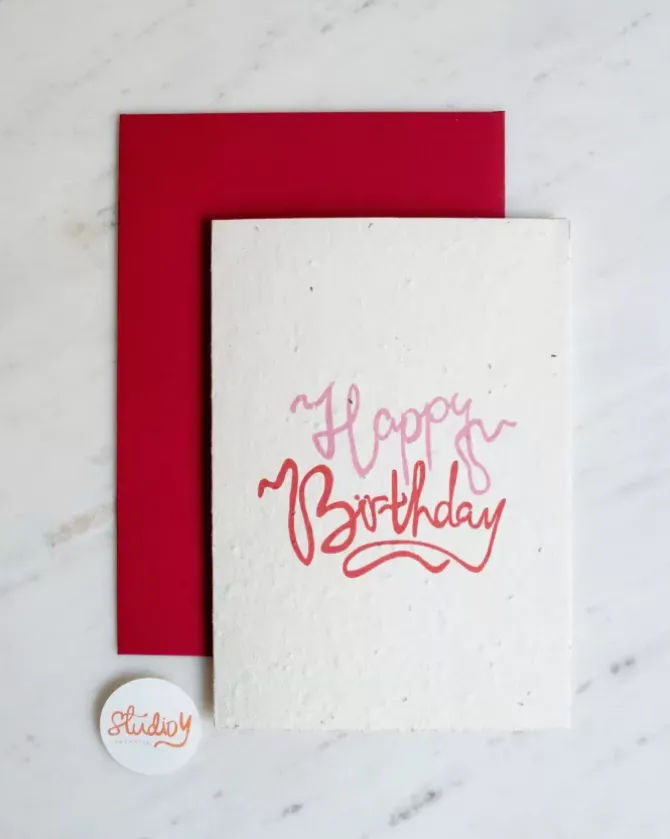 Studio Y Creative Cards>Happy Birthday Card - Pink