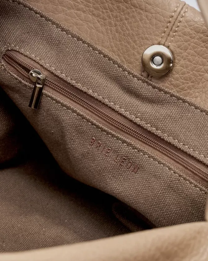 Brie Leon Handbags>Harlow Slouch Tote Bag - Stone Nappa