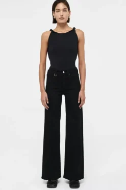 Neuw Denim Tanks>Jonesy Twist Top - Black