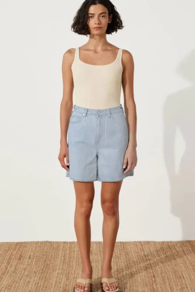 Zulu and Zephyr Shorts|Denim>Light Wash Recycled Cotton Walk Short