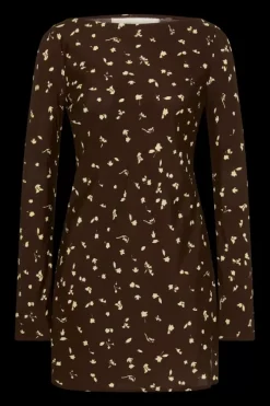 Faithfull the Brand Dresses>Lilou Mini Dress - Clove Brown