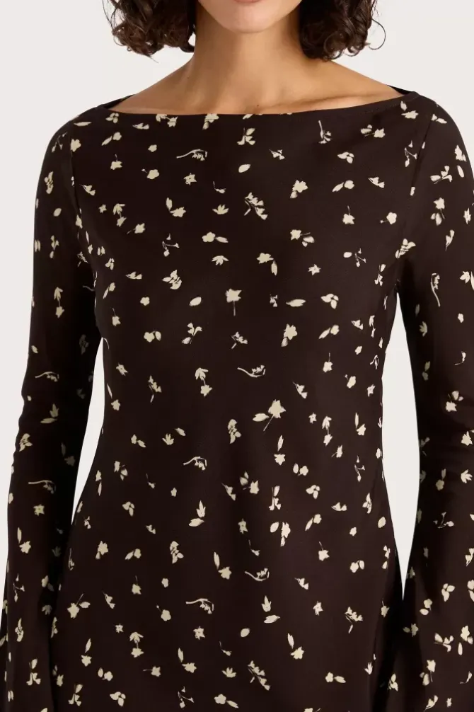 Faithfull the Brand Dresses>Lilou Mini Dress - Clove Brown