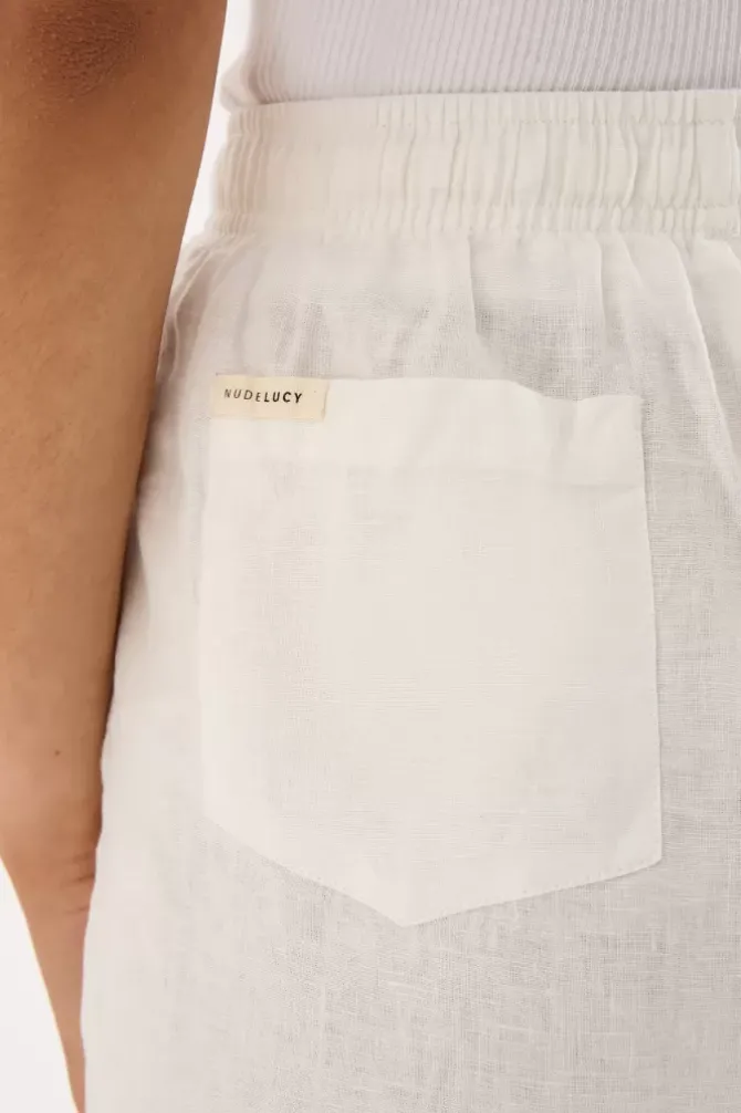 Nude Lucy Skirts>Lounge Linen Skirt - White