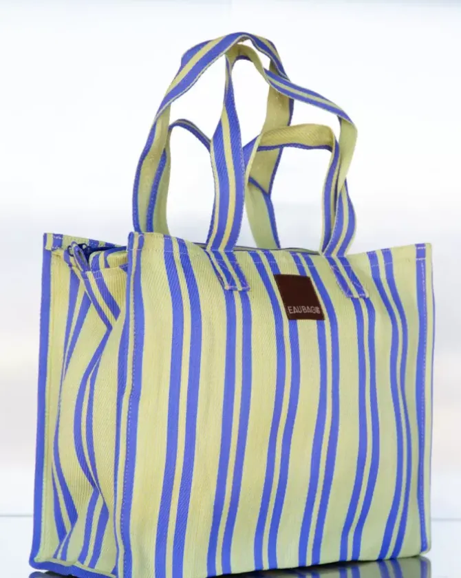 Eau Bags Handbags>Marché - Powder Blue & Lemon