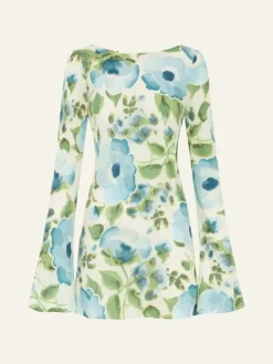 Peony Swimwear Dresses>Memento Long Sleeve Mini Dress - Isles