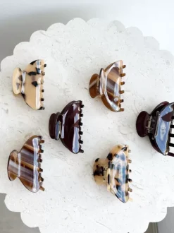 Golden Tribe Hair>Mini Abbey Clip - Chocolate