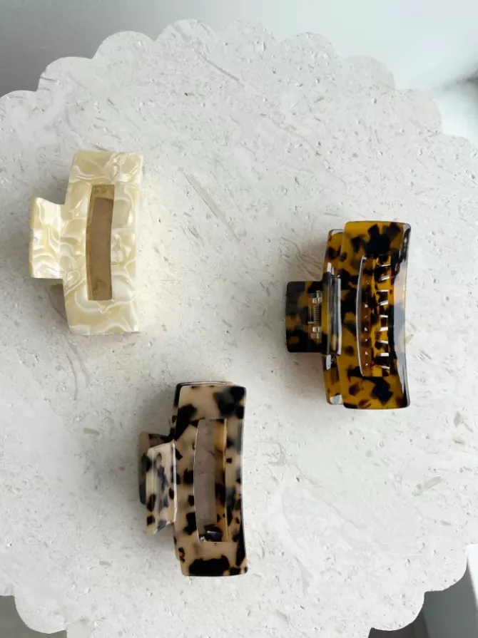 Golden Tribe Hair>Mini Portsea Clip - Tort