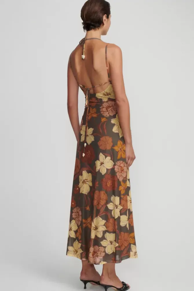 Hansen and Gretel Dresses>Odessa Maxi Dress - Moss Floral