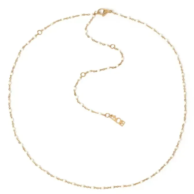 Arms of Eve Jewellery|Jewellery>Peggy Gold And Enamel Necklace - Vanilla