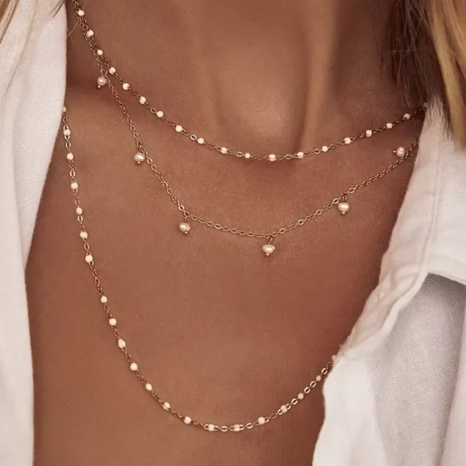 Arms of Eve Jewellery|Jewellery>Peggy Gold And Enamel Necklace - Vanilla