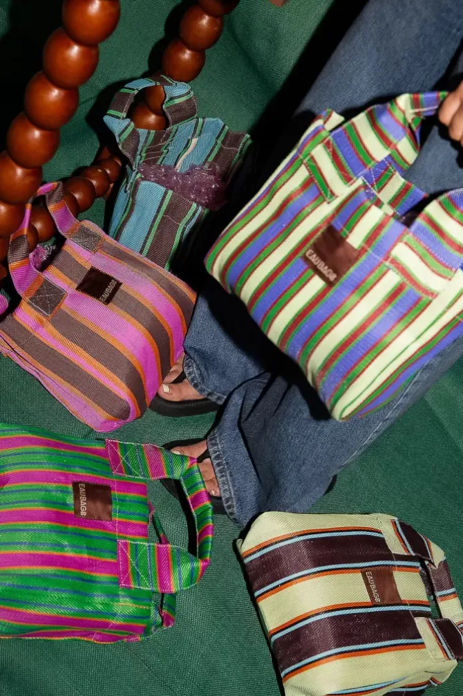 Eau Bags Handbags>Petite - Pistachio & Chocolate