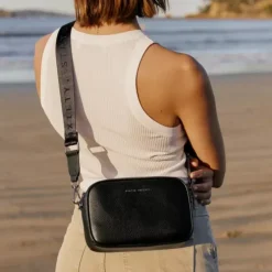 Status Anxiety Handbags>Plunder with Webbed Strap - Black