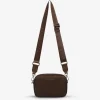 Status Anxiety Handbags>Plunder with Webbed Strap - Cocoa