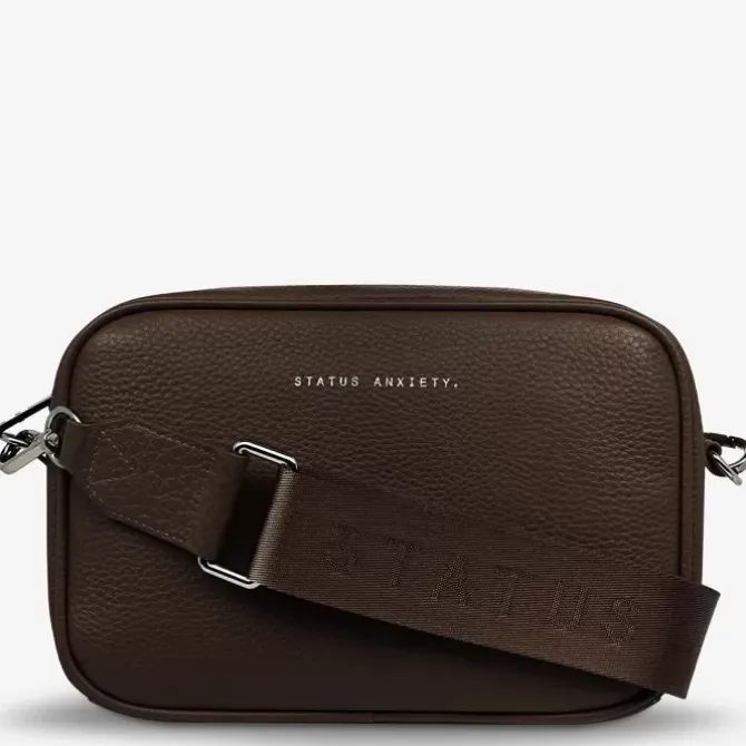 Status Anxiety Handbags>Plunder with Webbed Strap - Cocoa