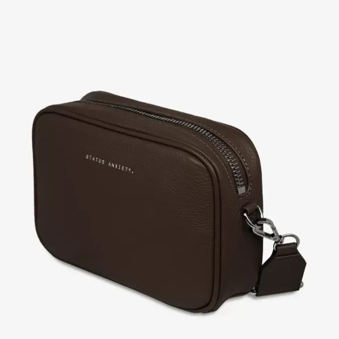 Status Anxiety Handbags>Plunder with Webbed Strap - Cocoa