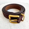 BLVD. the label Belts>Regular Suede Belt - Chocolate
