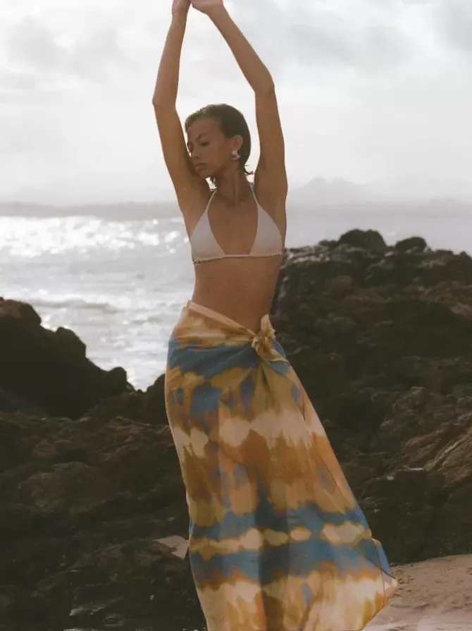 Soleil Soleil Scarves>Square Pareo - Tidal