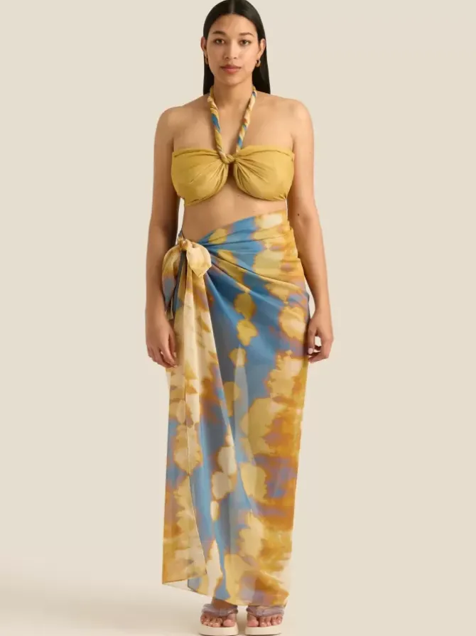 Soleil Soleil Scarves>Square Pareo - Tidal