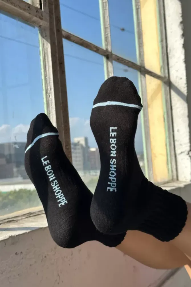 Le Bon Shoppe Socks>Swing Socks - Black
