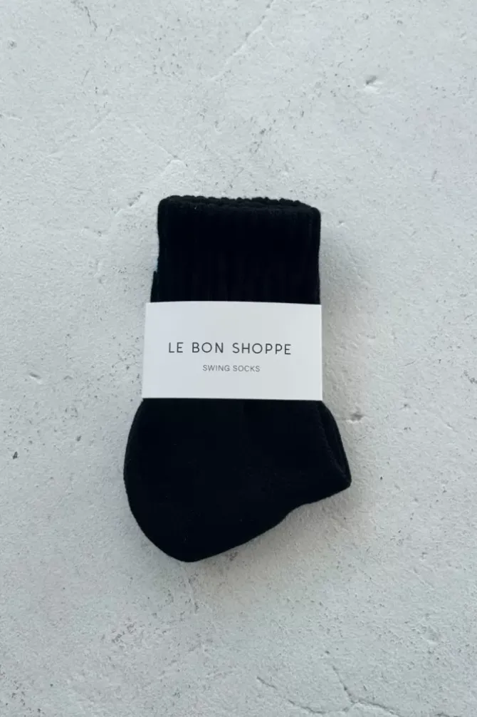 Le Bon Shoppe Socks>Swing Socks - Black