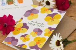 Hello Petal Cards>Thank You For Helping Me Grow (Pansies) Plantable Card