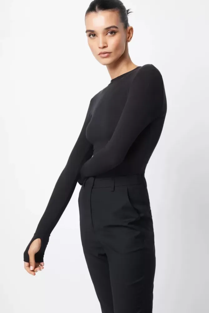 Mossman Tops>The Brooklyn Top - Black