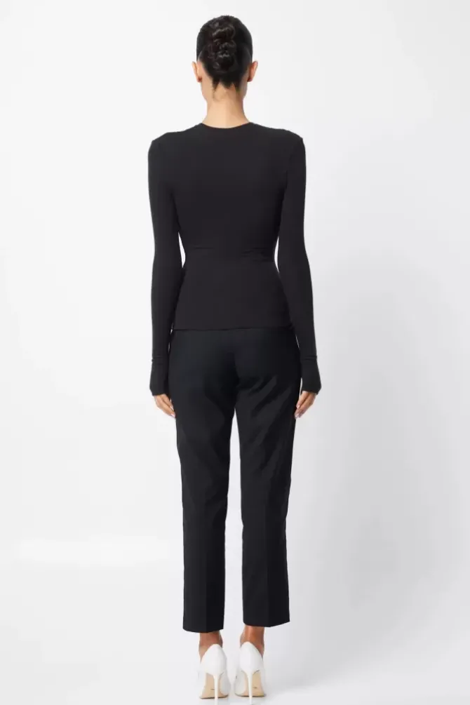 Mossman Tops>The Brooklyn Top - Black