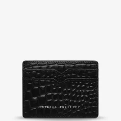 Status Anxiety Wallets>Together For Now - Black Croc Emboss