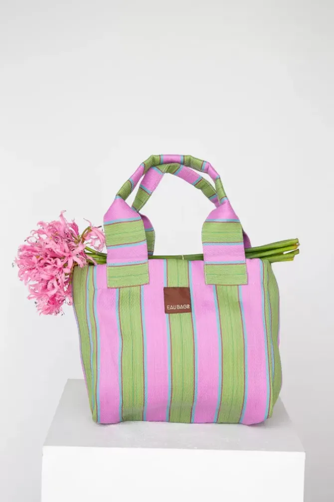 Eau Bags Handbags>Tote - Soft Pink & Fern